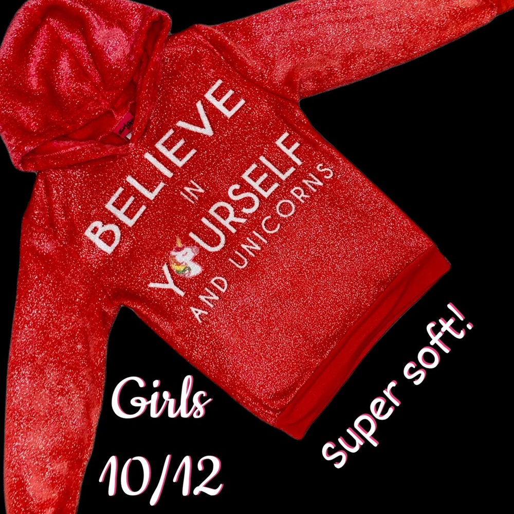 Warm & Fuzzy Girls 10/12 Unicorn Hoodie